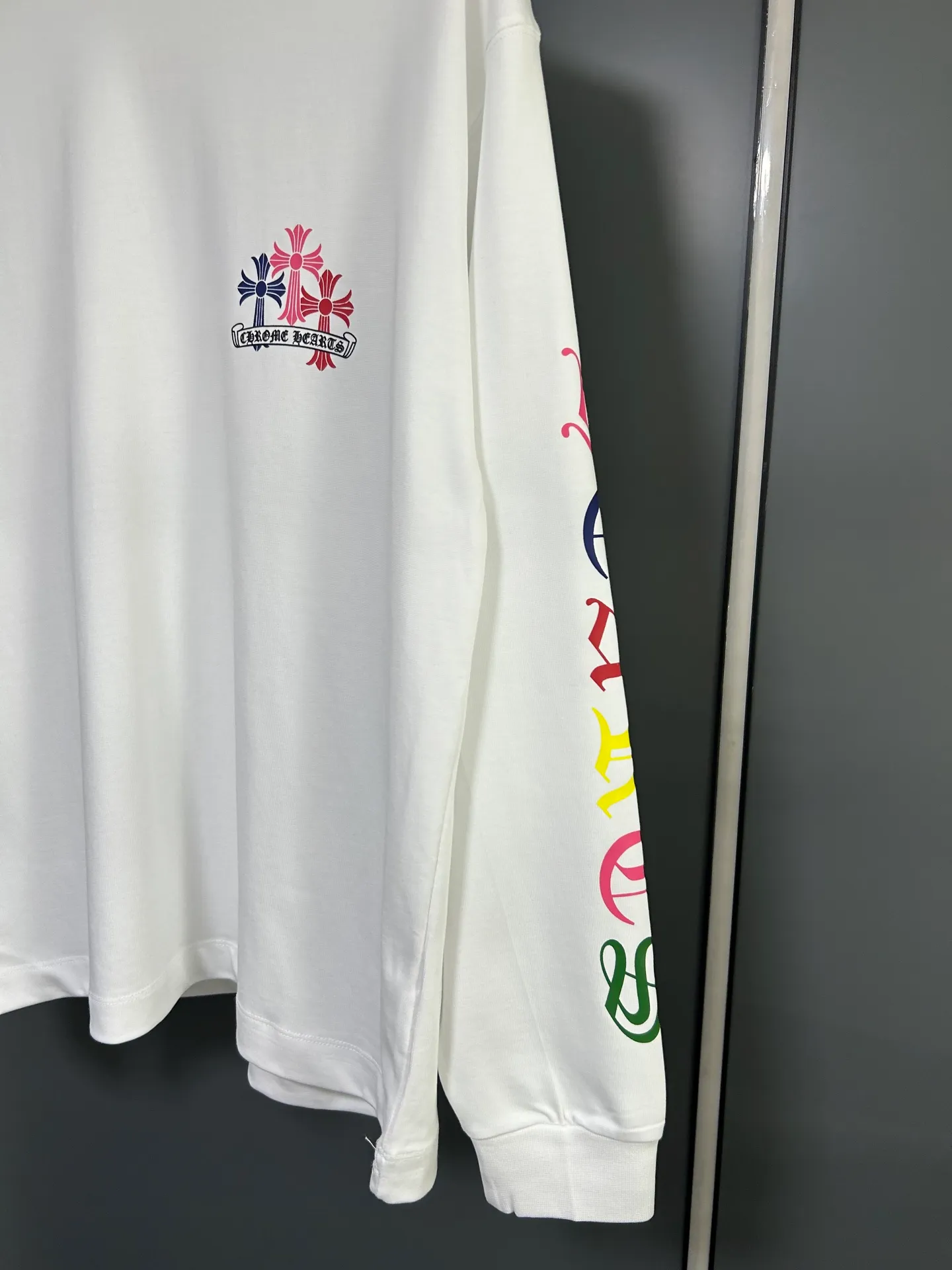 P230 2026 new (exclusive) Chrome Hearts autumn and winter limited edition heavyweight high-weight long-sleeved T-shirt, customized Dreamweaver Yayun ribbed cotton designer concept style Fabric: Heavy 380g Size: S M L XL Color: White